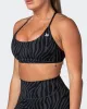 Essence Bralette - Monochrome Zebra Print sold by Muscle Nation