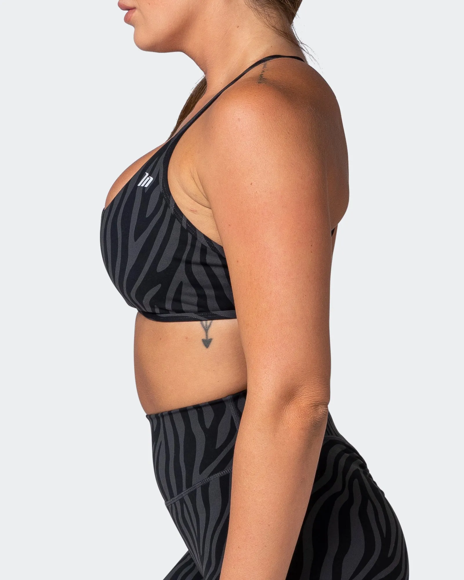 Essence Bralette - Monochrome Zebra Print sold by Muscle Nation product image thumbnail 4