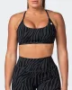 Essence Bralette - Monochrome Zebra Print sold by Muscle Nation