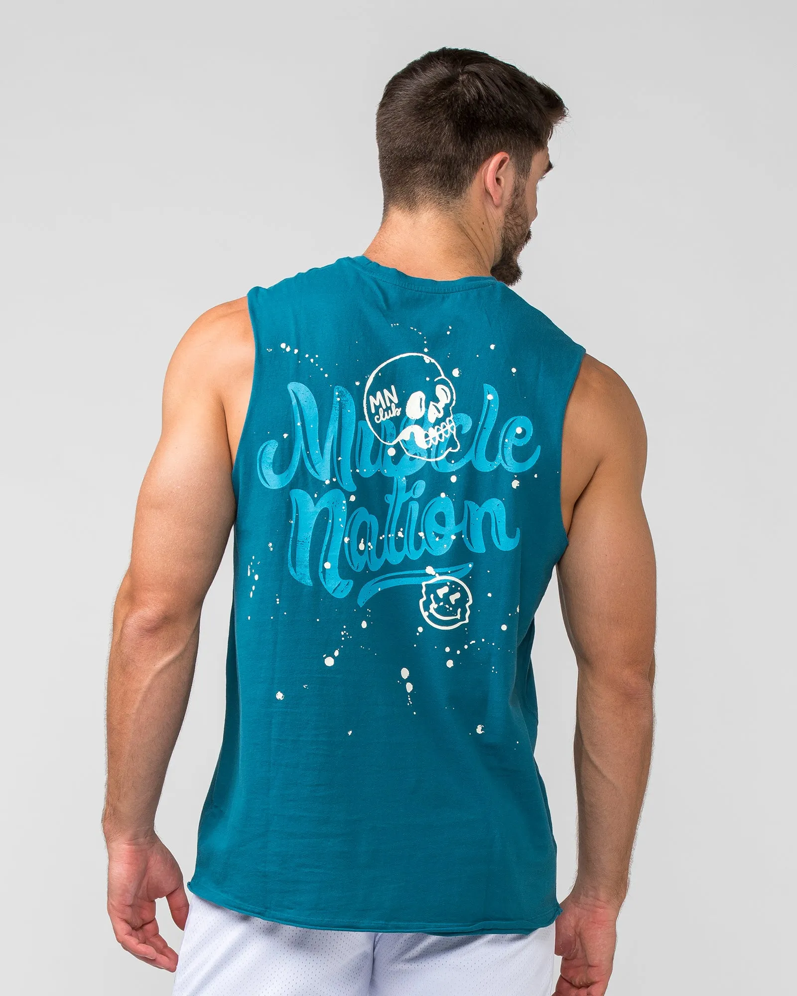 Graffiti Tag Vintage Tank - Washed Marine sold by Muscle Nation product image thumbnail 4