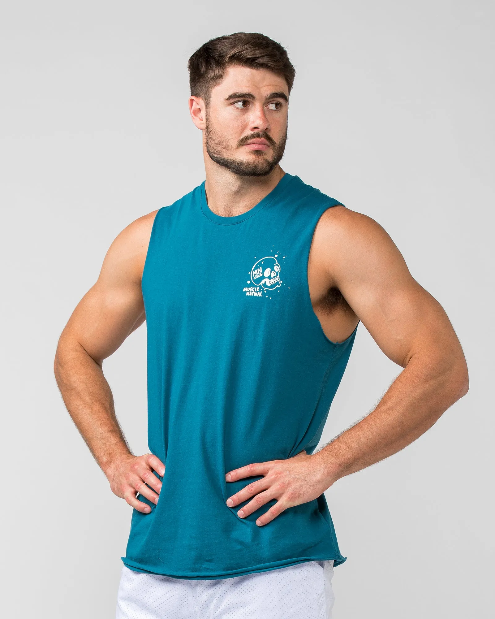 Graffiti Tag Vintage Tank - Washed Marine sold by Muscle Nation product image thumbnail 3