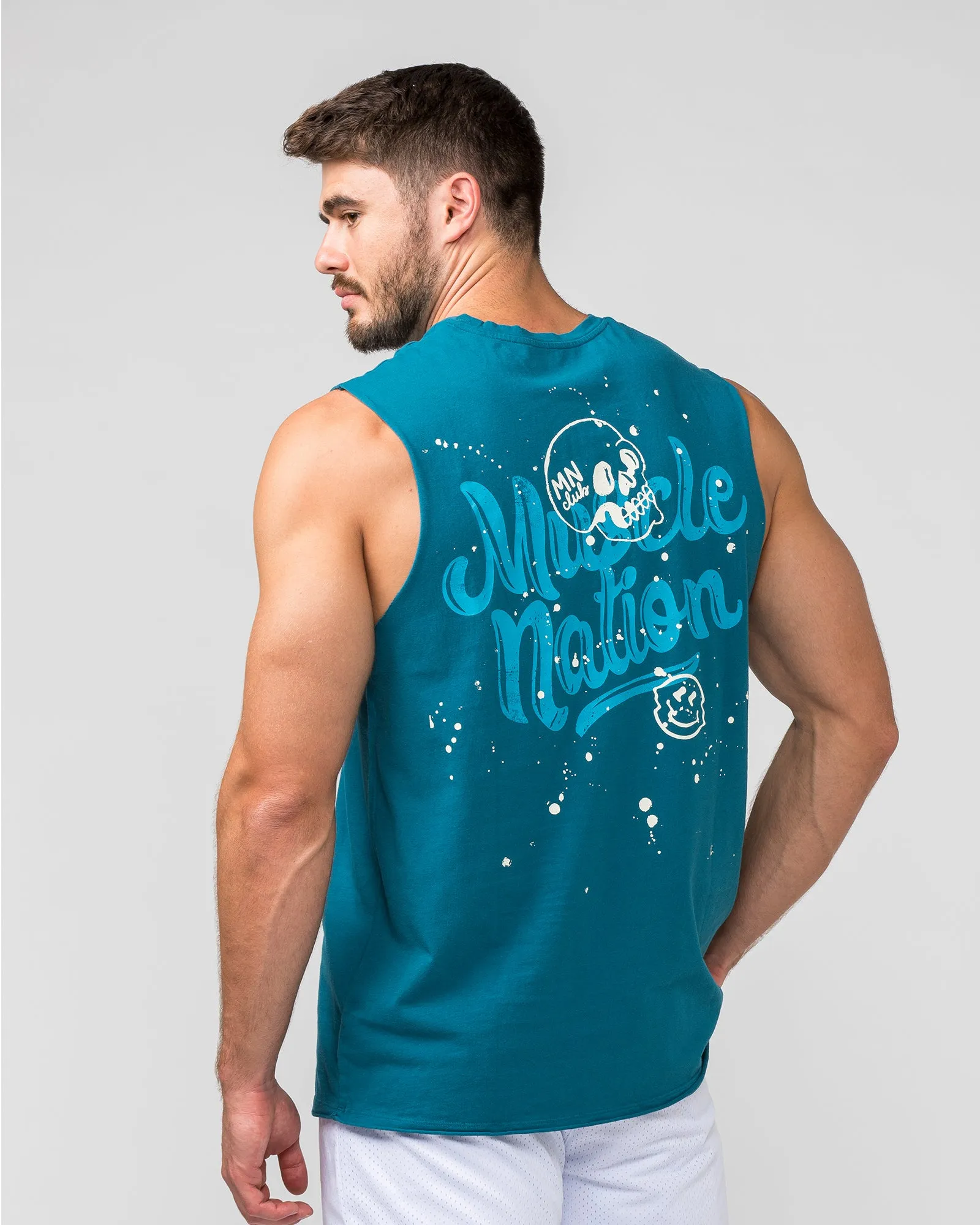 Graffiti Tag Vintage Tank - Washed Marine sold by Muscle Nation