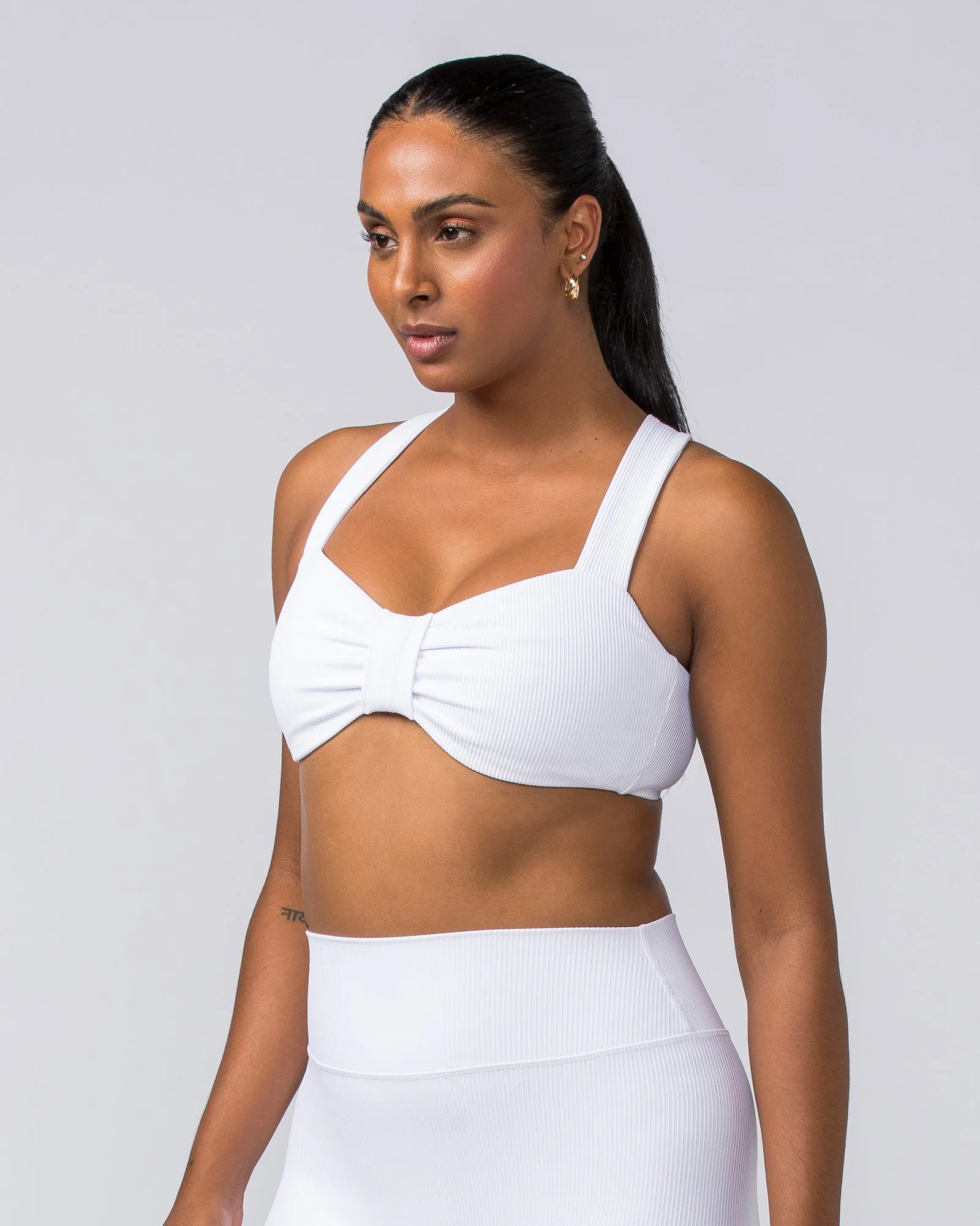 Lush Rib Bralette - White sold by Muscle Nation product image thumbnail 3