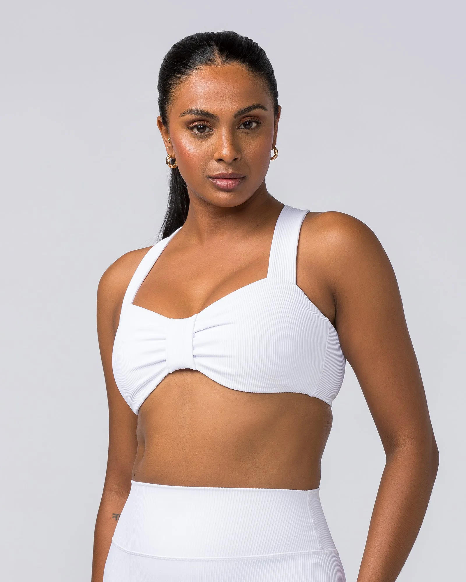 Lush Rib Bralette - White sold by Muscle Nation