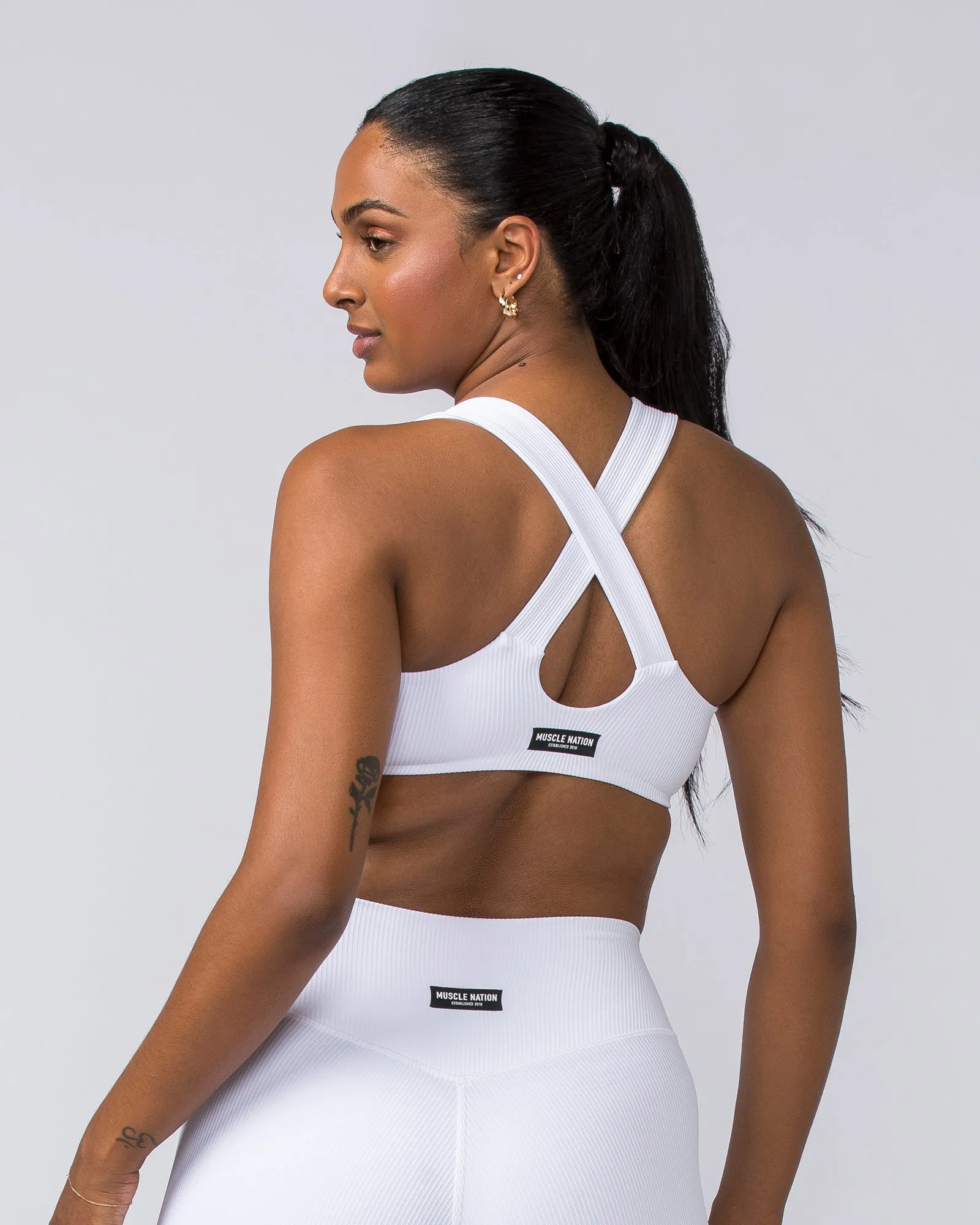 Lush Rib Bralette - White sold by Muscle Nation product image thumbnail 5