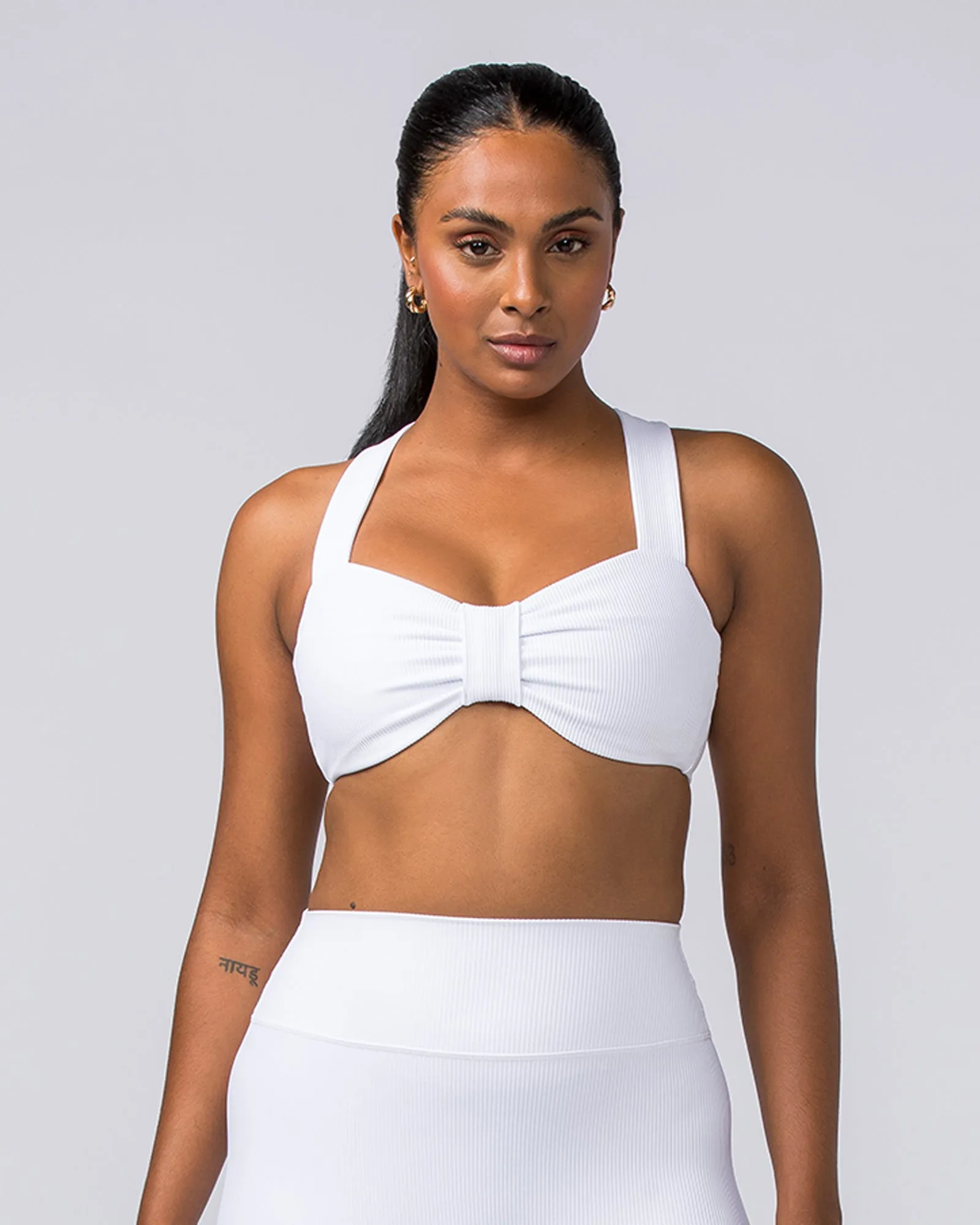 Lush Rib Bralette - White sold by Muscle Nation product image thumbnail 2
