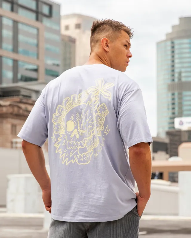 Palmy Days Oversized Mens Tee - Pale Purple sold by Muscle Nation