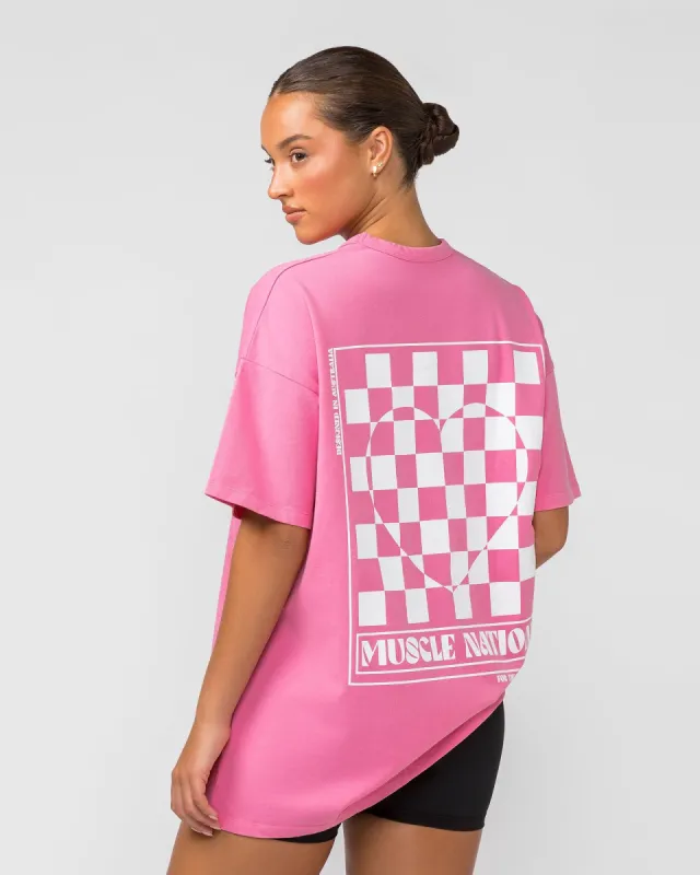 Bondi Oversized Heavy Tee - Bubblegum sold by Muscle Nation