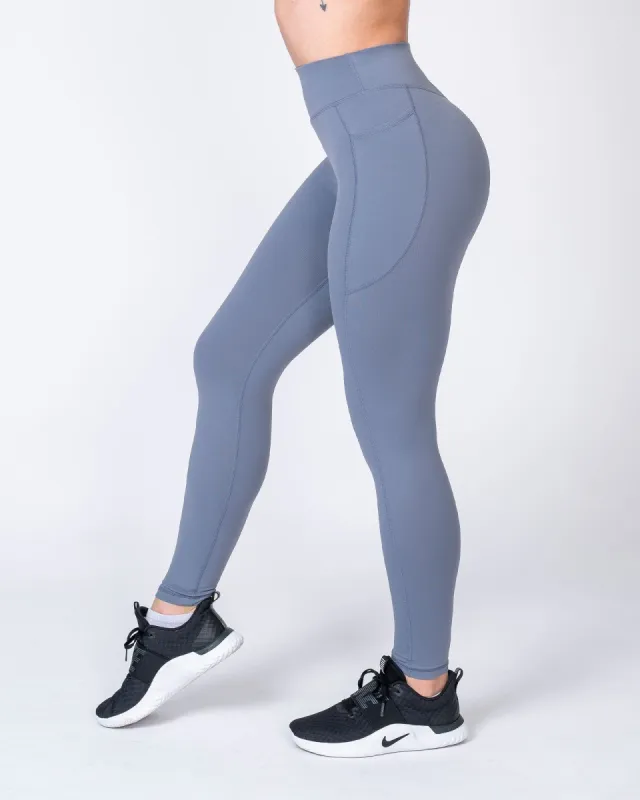 Full Length Pocket Leggings - Stone sold by Muscle Nation