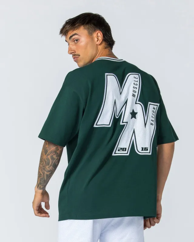 Throwback Oversized Tee - Sporting Green sold by Muscle Nation