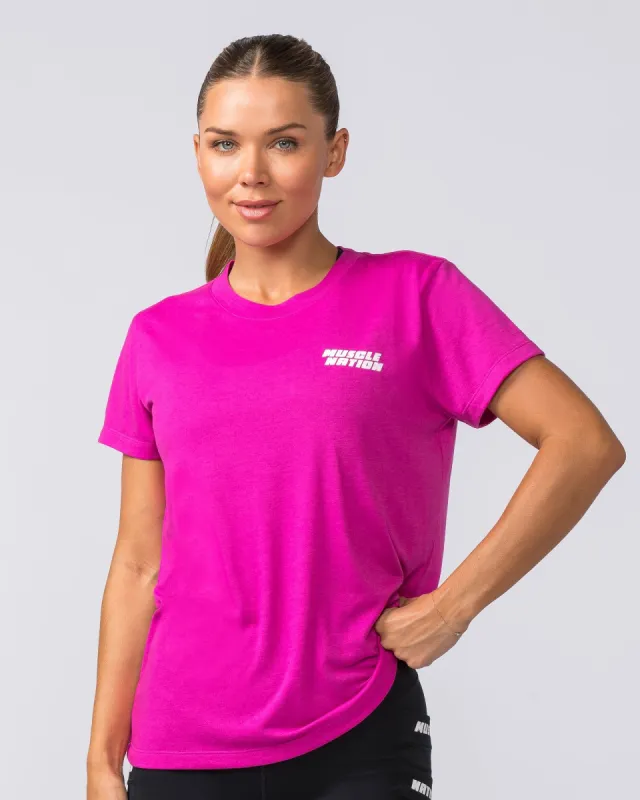 Faster Training Tee - Dark Hyper Fuscia sold by Muscle Nation