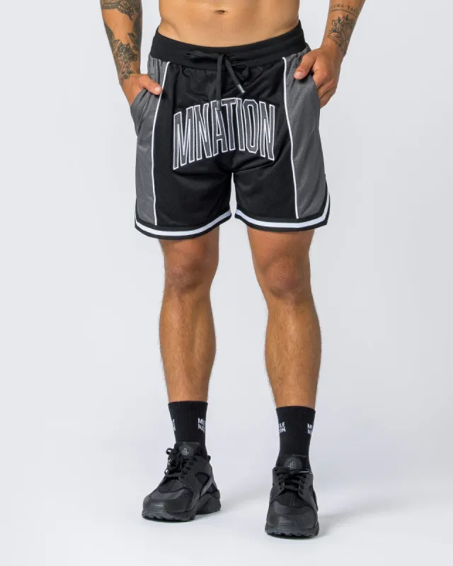 Fadeaway 5" Basketball Shorts - Black sold by Muscle Nation