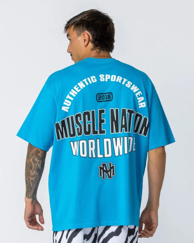 Clique Oversized Tee - Adriatic Sea sold by Muscle Nation