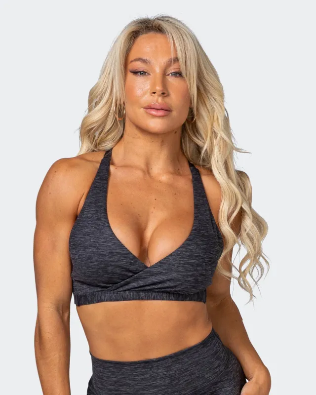 HBxMN Charm Bralette - Charcoal Marl sold by Muscle Nation
