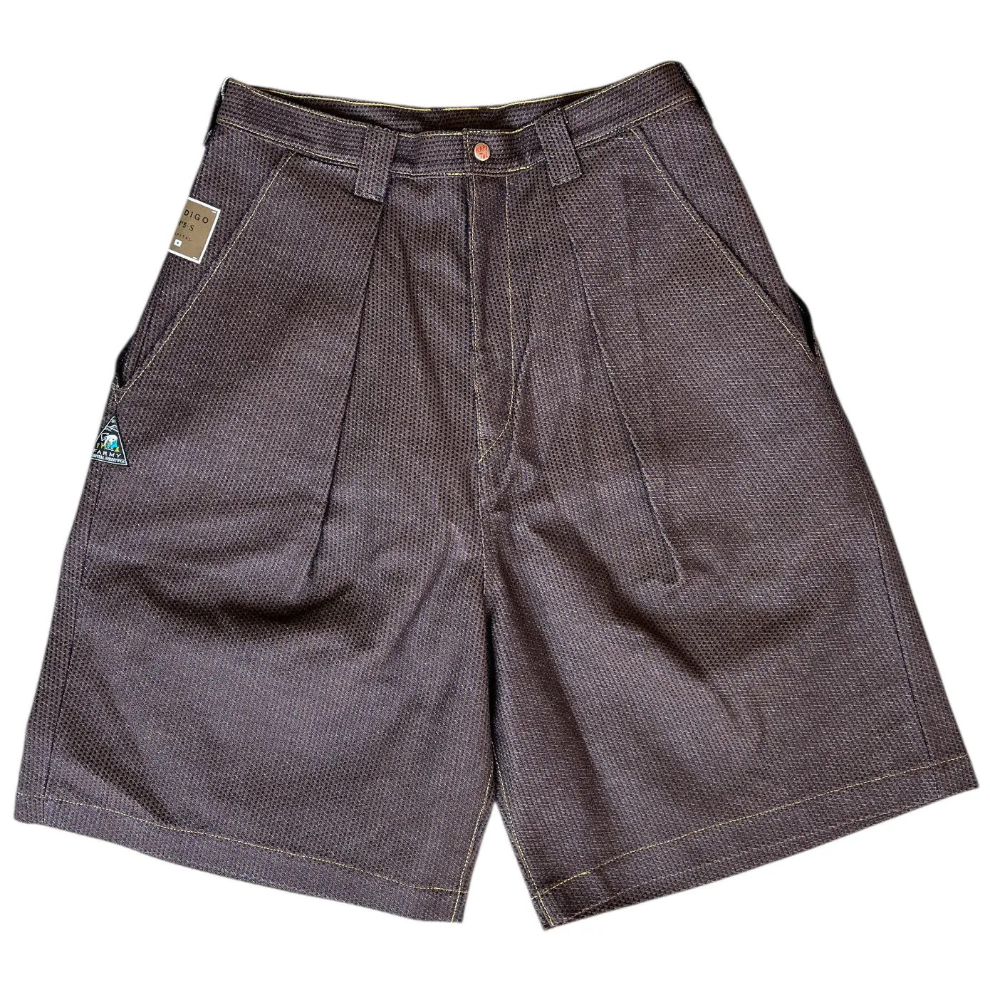 (Deep) Kapital Century Denim Kome Kome Jorts No. 5 (Kakishibu) sold by CoJp Gallery