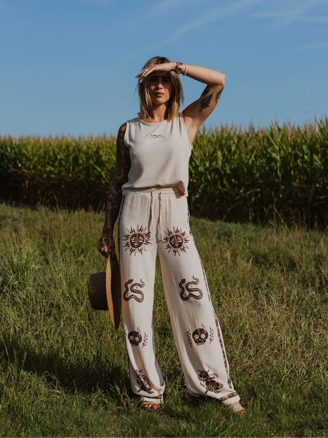 Sunflower Linen Pants sold by Octopied Mind product image thumbnail 3