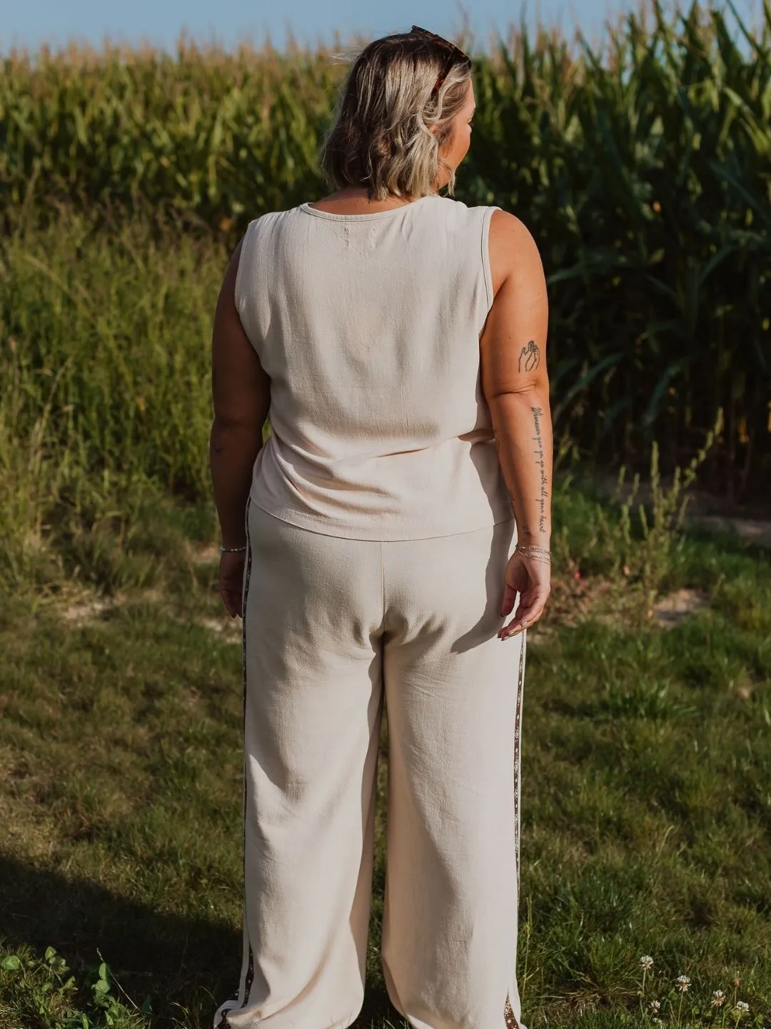 Sunflower Linen Pants sold by Octopied Mind product image thumbnail 4