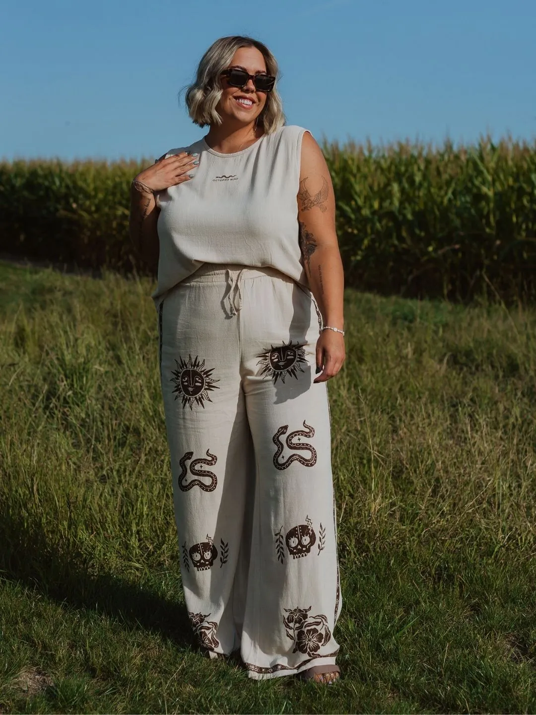 Sunflower Linen Pants sold by Octopied Mind product image thumbnail 5