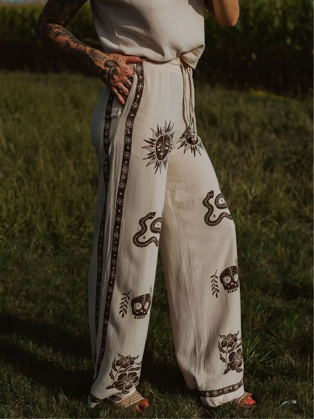 Sunflower Linen Pants sold by Octopied Mind product image thumbnail 2