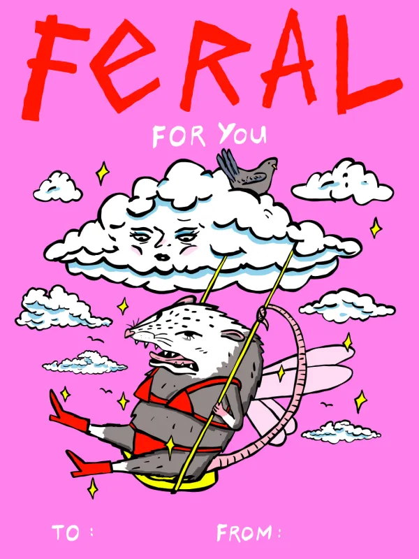 Feral for You Valentine's Day Card made by Octopied Mind