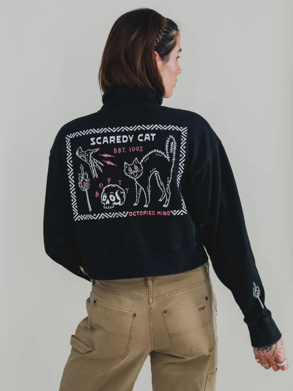 Scaredy Cat 1/4 Zip Sweater made by Octopied Mind
