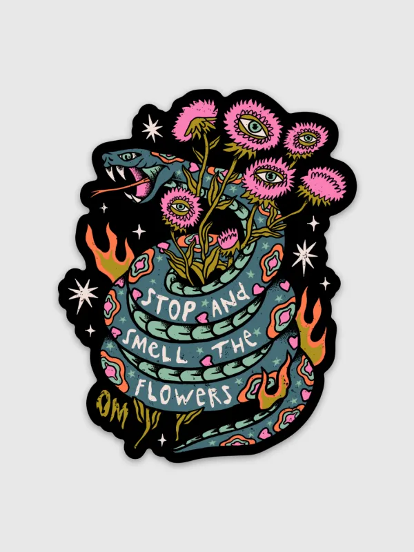 Smell The Flowers Sticker made by Octopied Mind