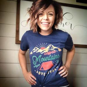 Coffee Mountains Adventure Lightweight Tee sold by Ally and Rae
