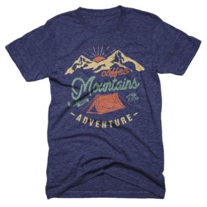 Coffee Mountains Adventure Lightweight Tee sold by Ally and Rae
