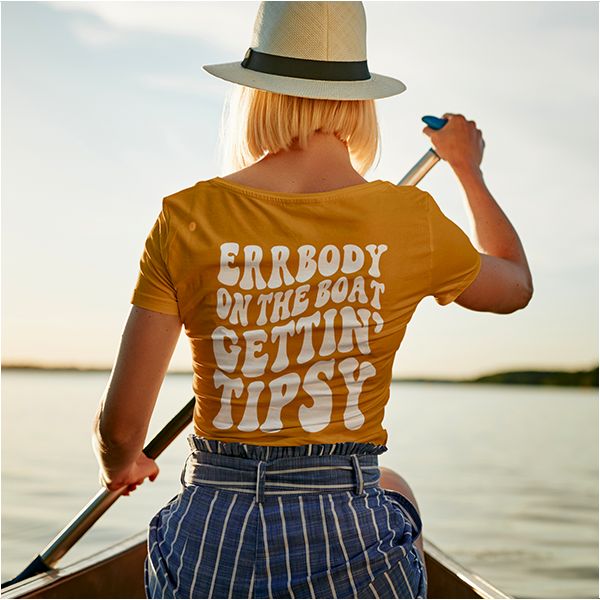 Errbody On The Boat Gettin' Tipsy Lightweight Tee sold by Ally and Rae product image thumbnail 4