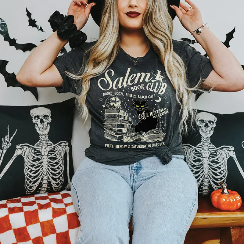 Salem Book Club Lightweight Graphic Tee made by Alley and Rae