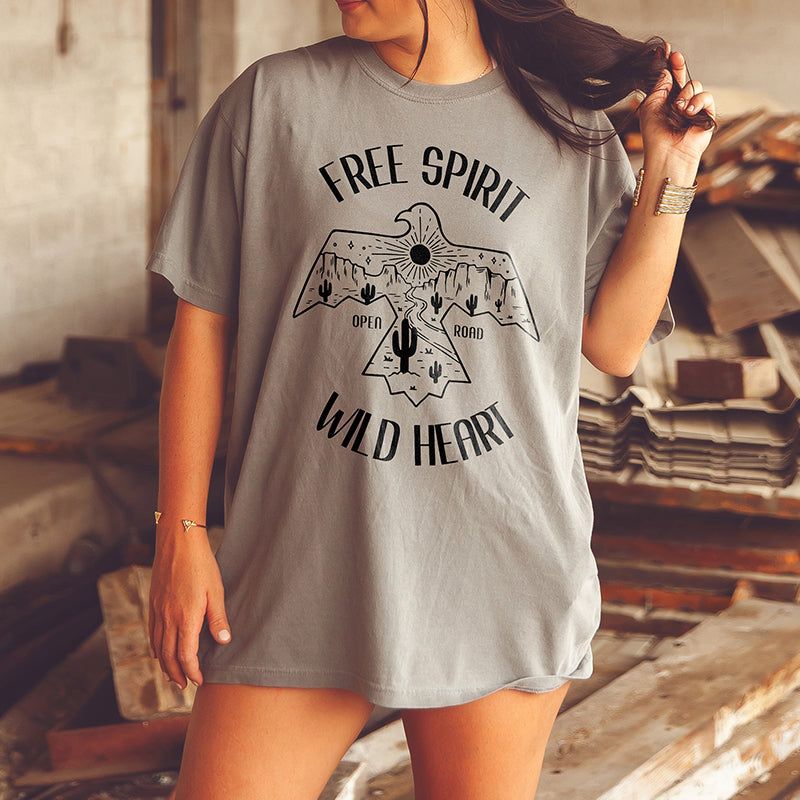 Free Spirit Wild Heart Western Graphic Tee (Wholesale) sold by Ally and Rae product image thumbnail 2