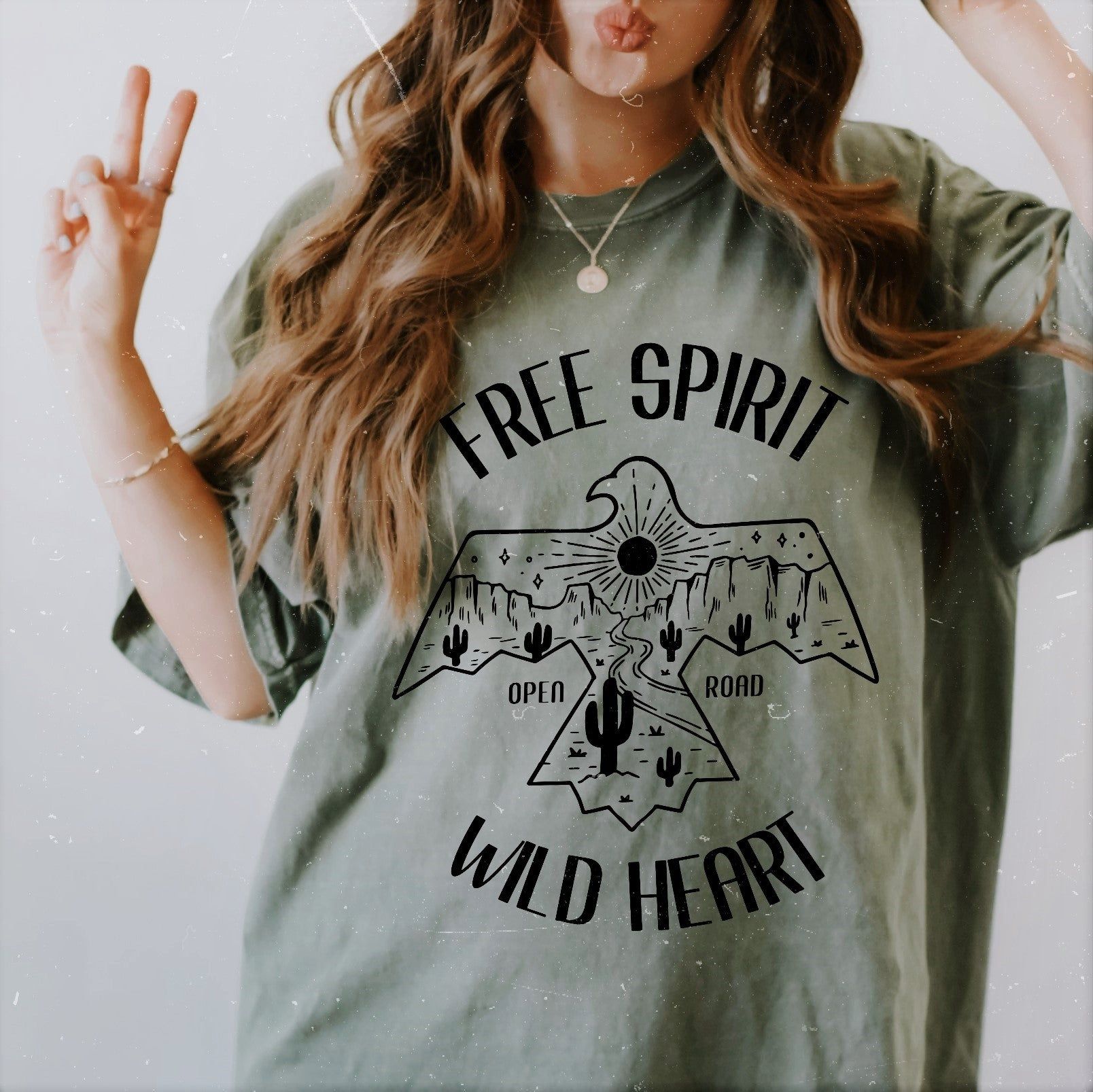 Free Spirit Wild Heart Western Graphic Tee (Wholesale) sold by Ally and Rae product image thumbnail 4