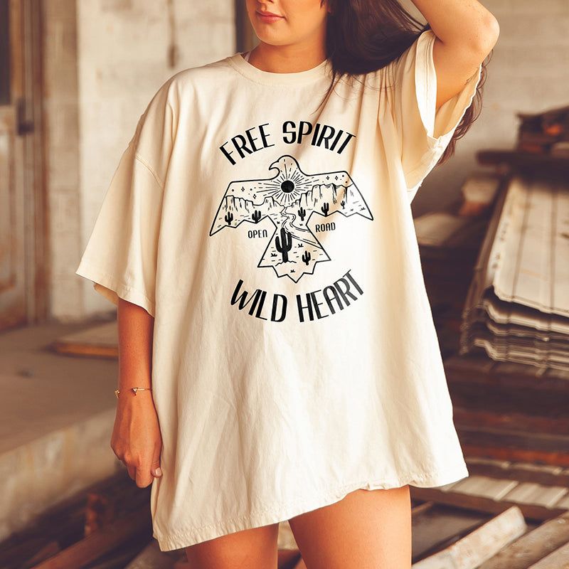 Free Spirit Wild Heart Western Graphic Tee (Wholesale) sold by Ally and Rae product image thumbnail 3