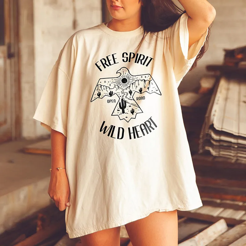 Free Spirit Wild Heart Western Graphic Tee (Wholesale) sold by Alley and Rae product image thumbnail 3