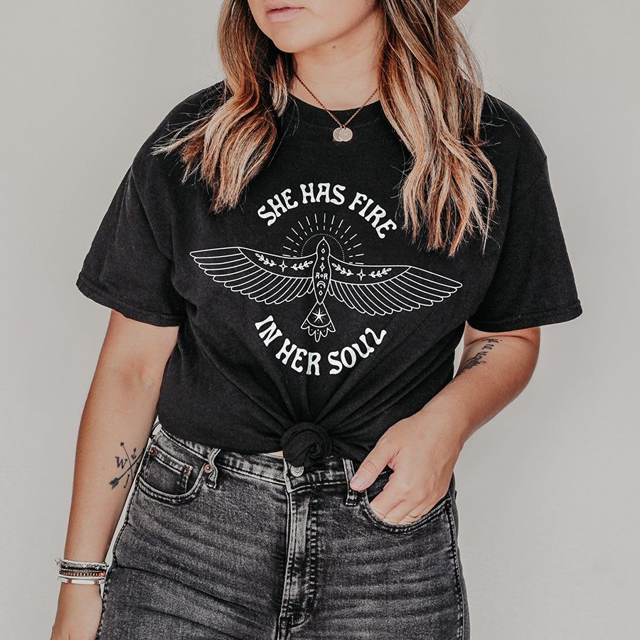 She Has Fire In Her Soul Graphic Tee (Wholesale) sold by Ally and Rae product image thumbnail 5
