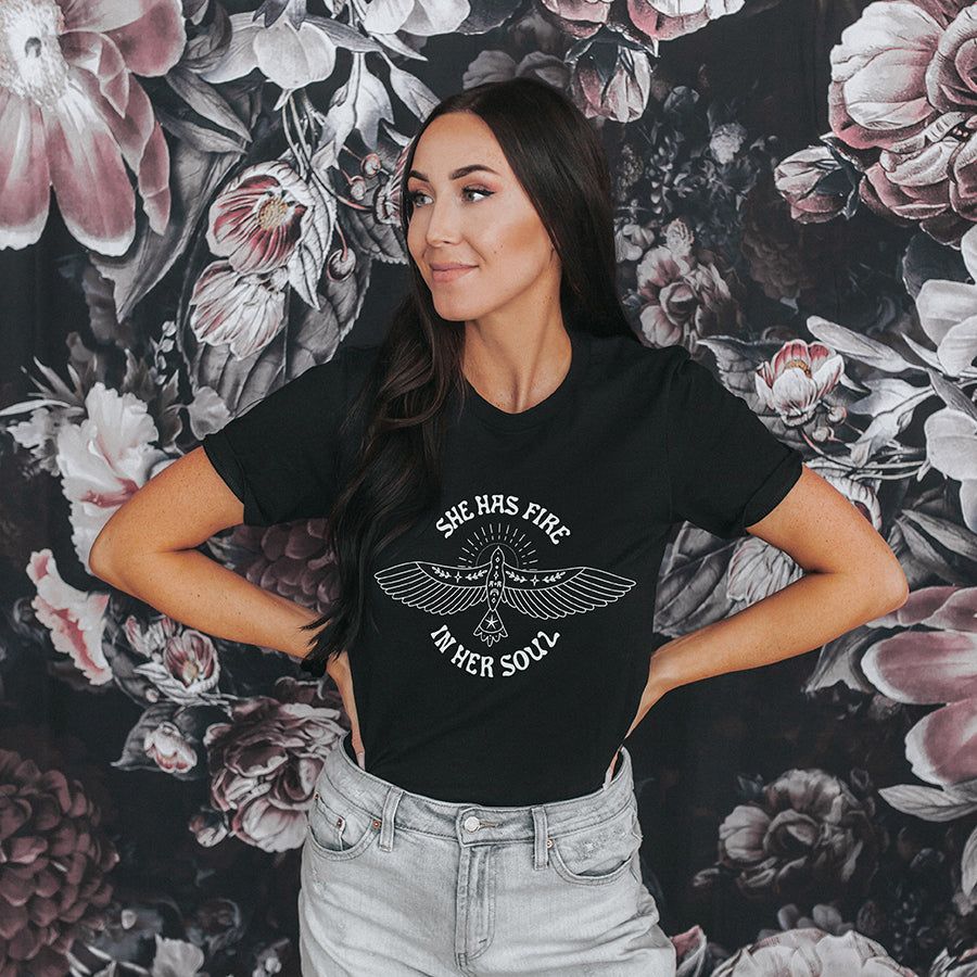 She Has Fire In Her Soul Graphic Tee (Wholesale) sold by Ally and Rae product image thumbnail 4