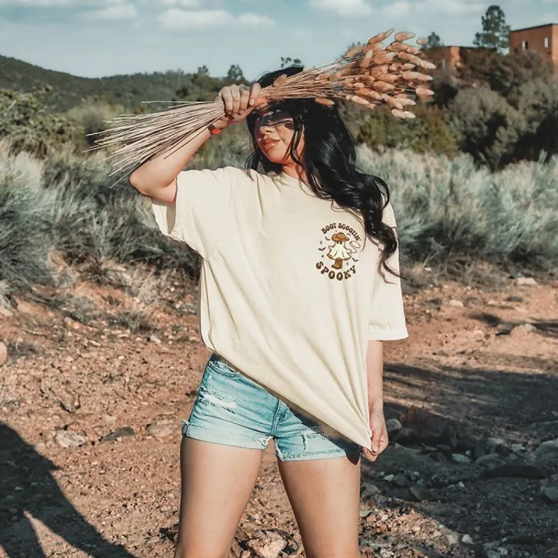 Boot Scootin Spooky Embroidered Heavyweight Tee (Wholesale) sold by Ally and Rae