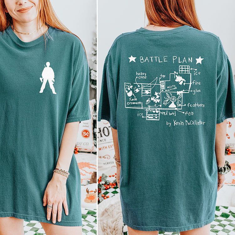 Home Alone Battle Plan Heavyweight Tee Pre-Order sold by Ally and Rae product image thumbnail 5
