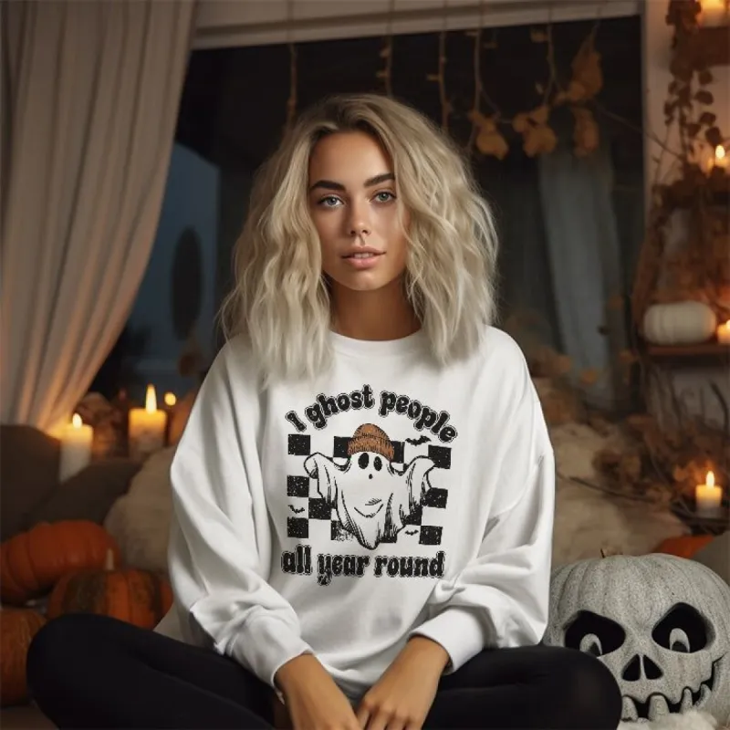 I Ghost People All Year Round Crewneck Sweatshirt (Wholesale) sold by Ally and Rae