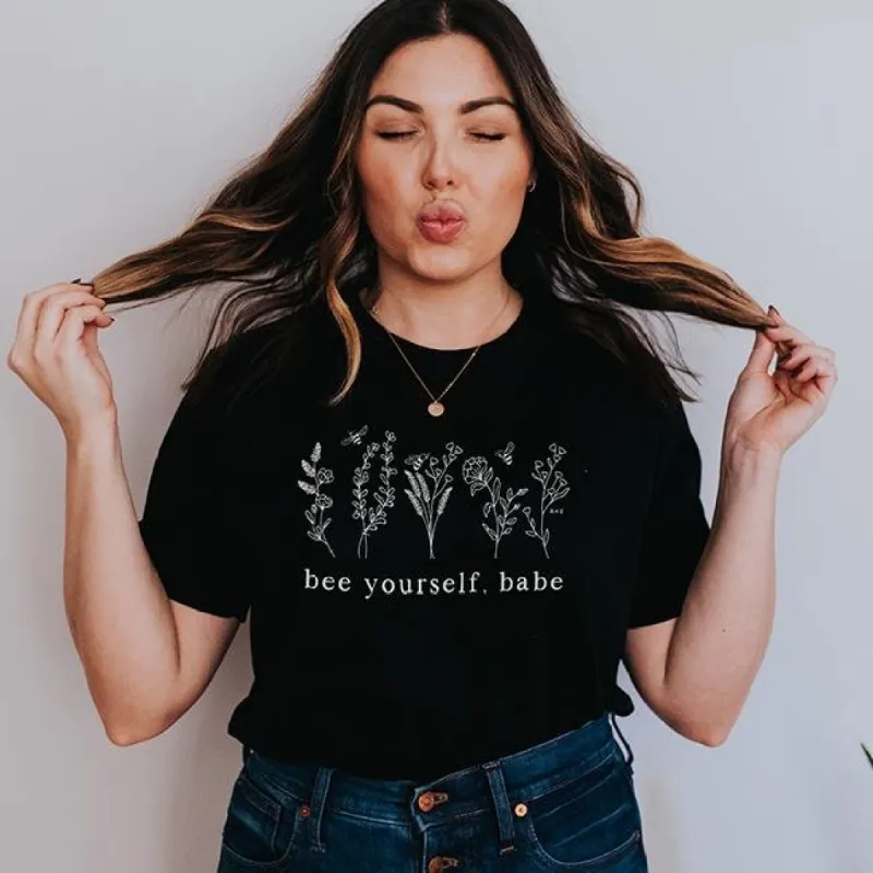 Bee Yourself, Babe Lightweight Tee sold by Alley and Rae