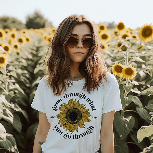 Grow Through What You Go Through Sunflower Tee (Wholesale) sold by Ally and Rae product image thumbnail 5