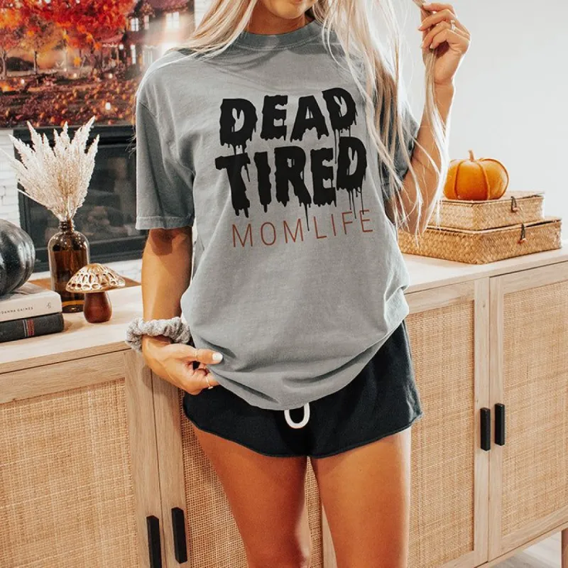Dead Tired Mom Life Heavyweight Tee (Wholesale) sold by Ally and Rae