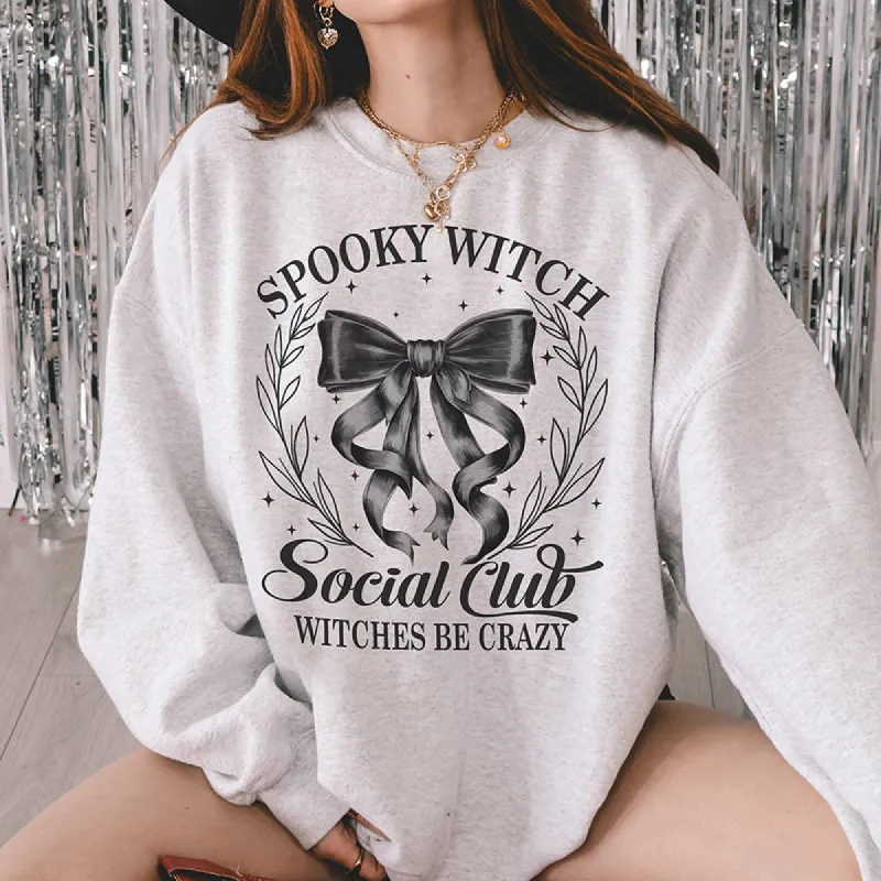 Spooky Witch Social Club Crewneck Sweatshirt sold by Alley and Rae