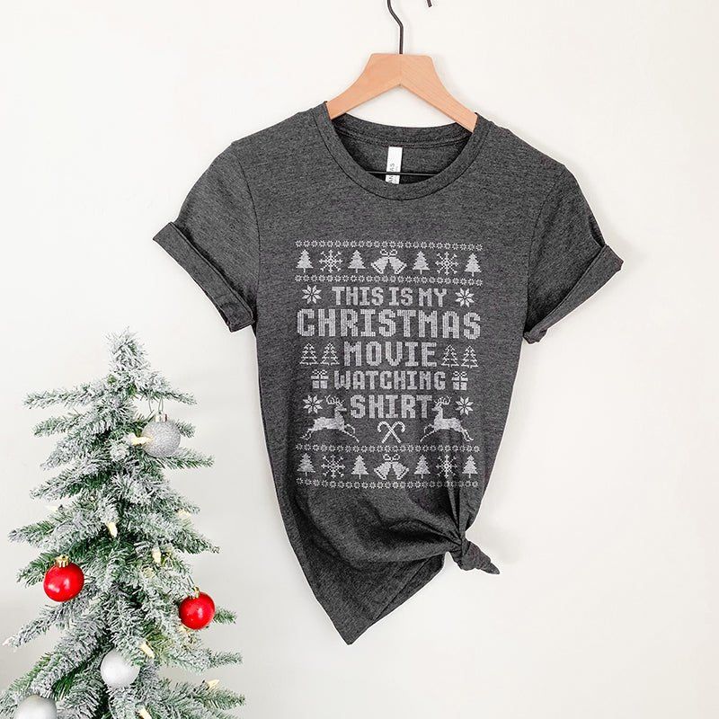 This Is My Christmas Movie Watching Shirt Lightweight Tee sold by Ally and Rae product image thumbnail 5