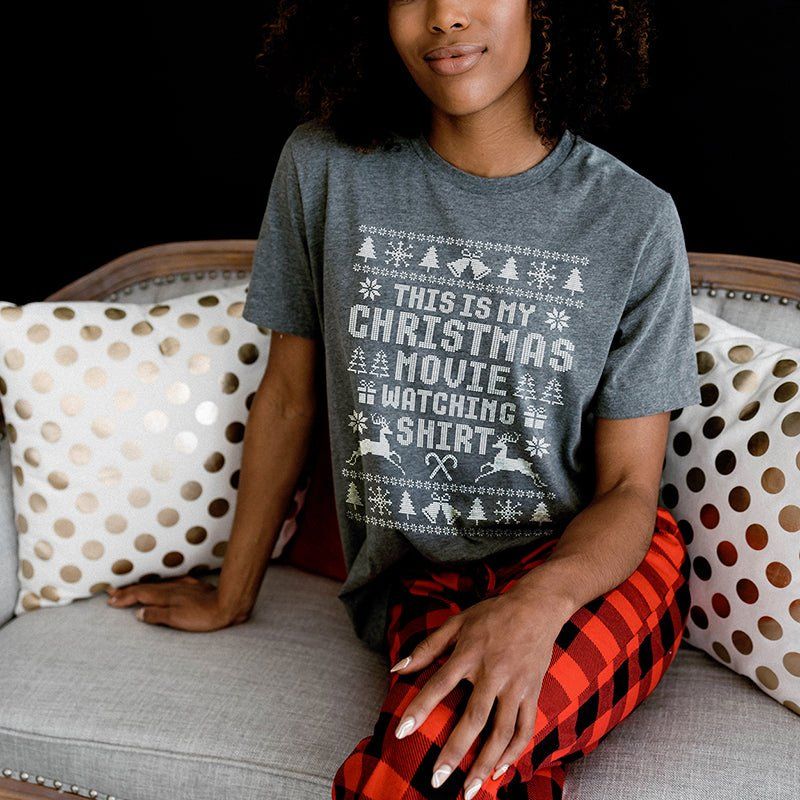 This Is My Christmas Movie Watching Shirt Lightweight Tee sold by Ally and Rae product image thumbnail 2