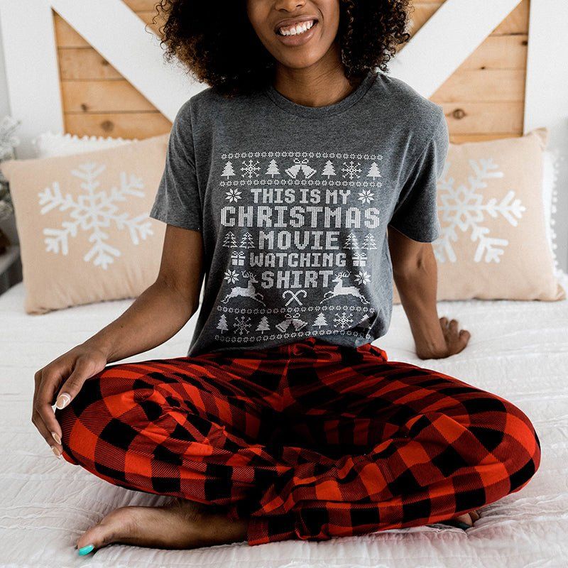 This Is My Christmas Movie Watching Shirt Lightweight Tee sold by Ally and Rae product image thumbnail 4