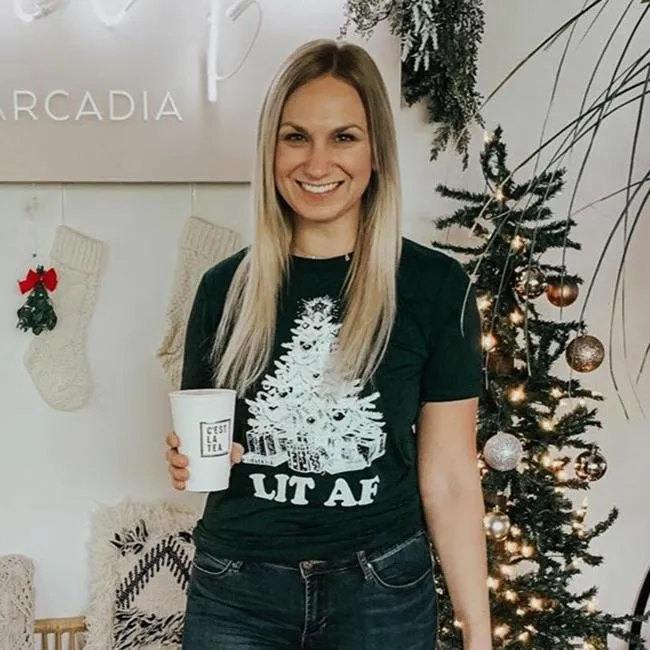 Lit AF Lightweight Christmas Tee sold by Alley and Rae