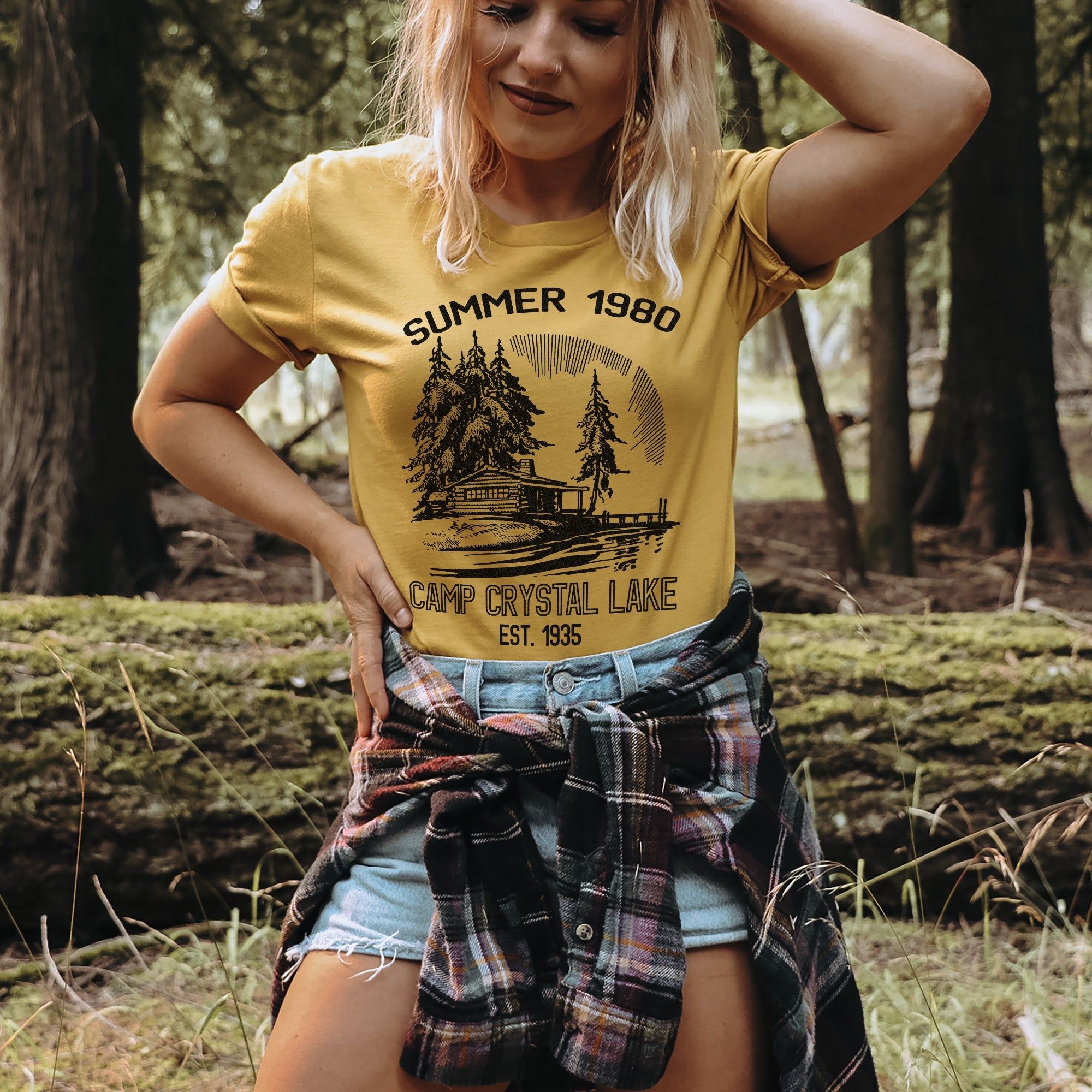 Camp Crystal Lake 1980 Graphic Tee (Wholesale) sold by Ally and Rae product image thumbnail 2