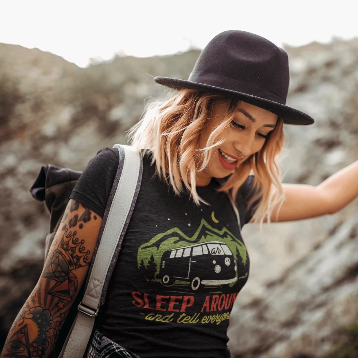 Sleep Around And Tell Everyone Lightweight Tee sold by Alley and Rae