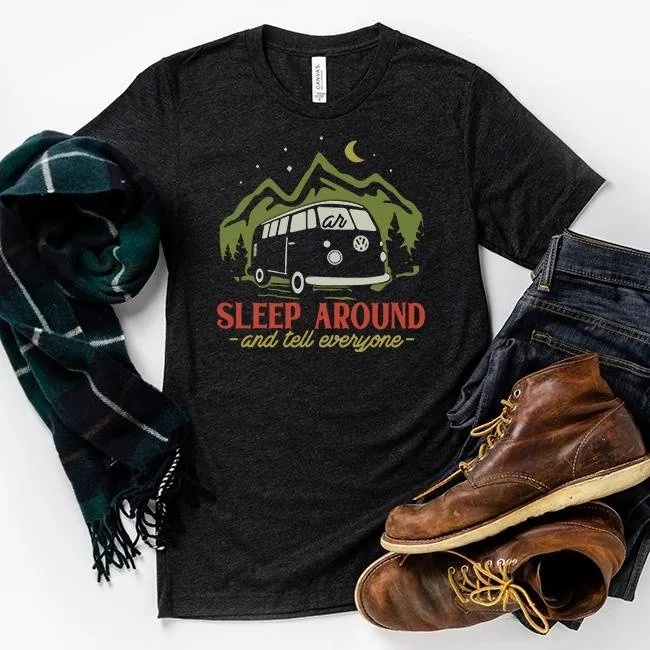 Sleep Around And Tell Everyone Lightweight Tee sold by Alley and Rae product image thumbnail 4